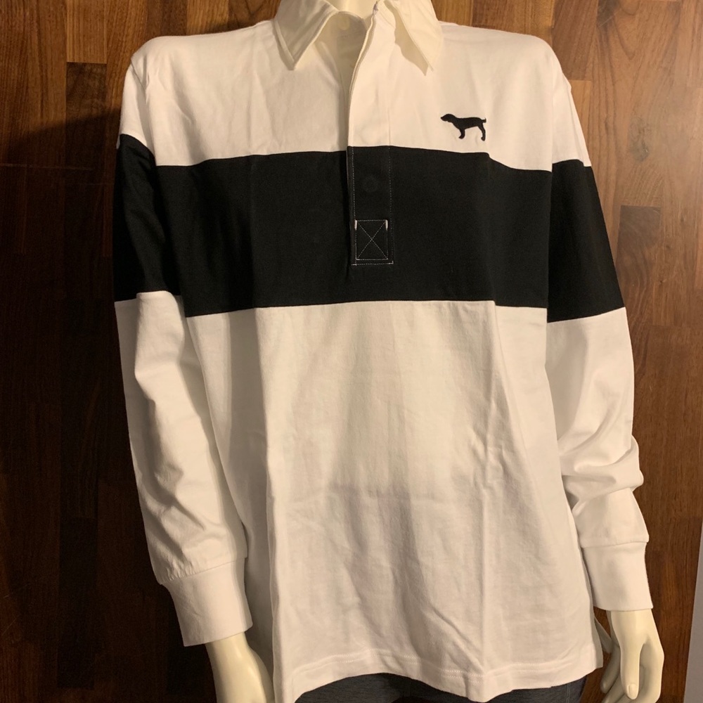 PINK Victoria’s Secret LONG SLEEVE RUGBY TEE Small - Picture 8 of 8